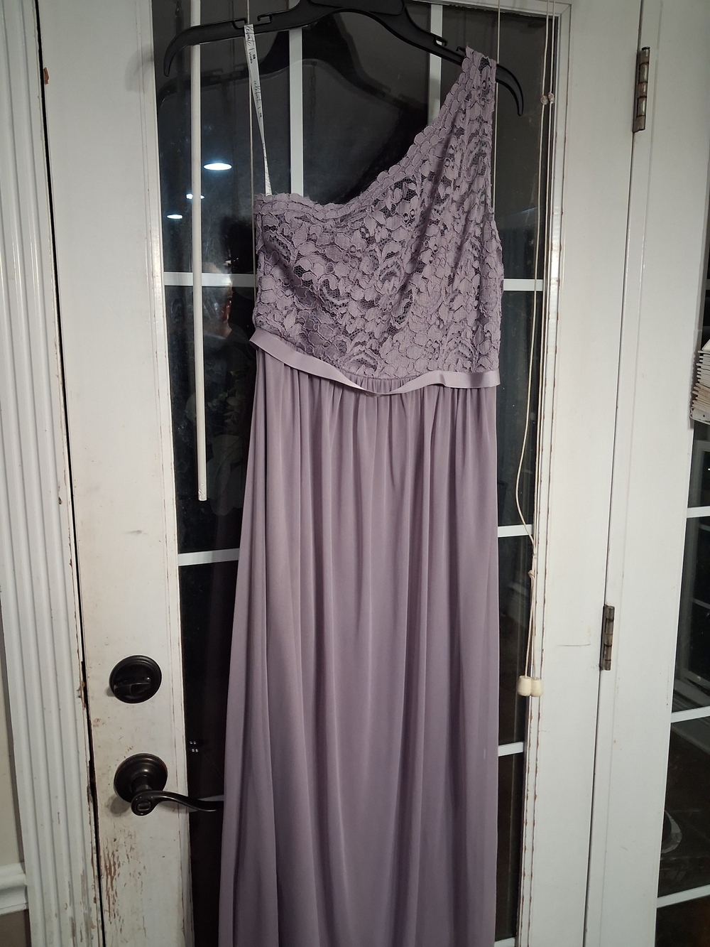 Celebrate It One-Shoulder Lavender Lace Gown